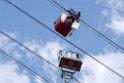 Koelner Seilbahn Gondel blieb haengen Koeln Linksrheinisch P260